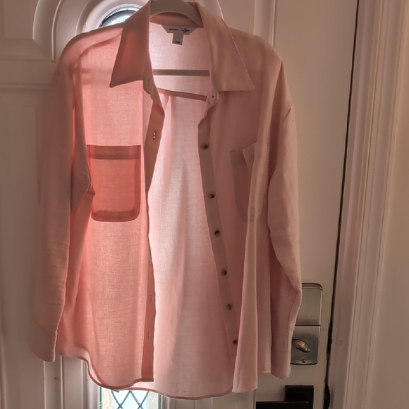 Old Navy Tops - Old Navy Soft Pink Boyfriend Shirt